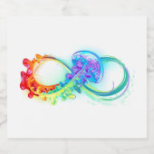 Infinity with Rainbow Jellyfish Alkoholflaschenetikett (Einzelnes Label)