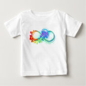 Infinity with Rainbow Jellyfish Baby T-shirt (Vorderseite)