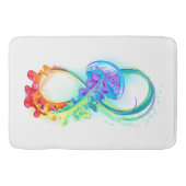 Infinity with Rainbow Jellyfish Badematte (Vorderseite)