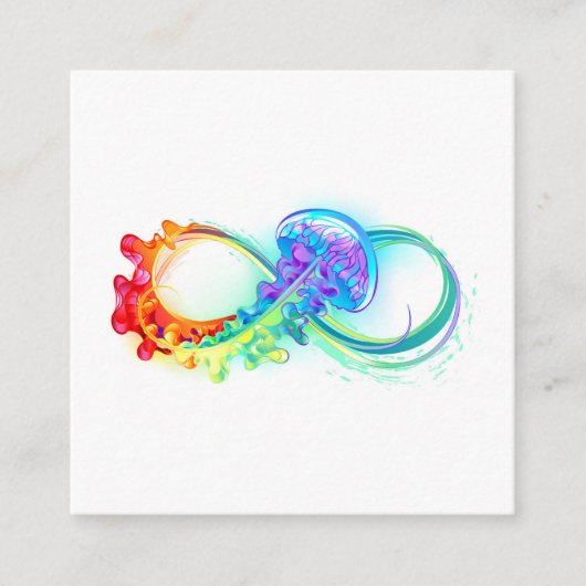Infinity with Rainbow Jellyfish Begleitkarte (Vorderseite)