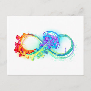 Infinity with Rainbow Jellyfish Begleitkarte
