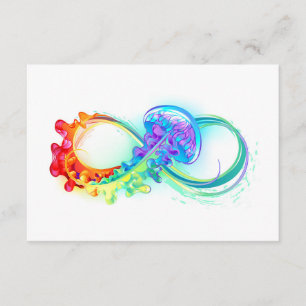 Infinity with Rainbow Jellyfish Begleitkarte