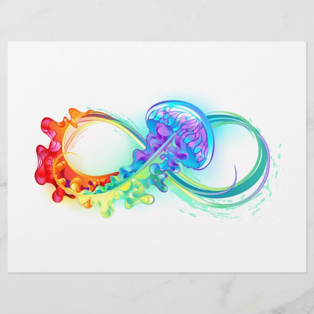 Infinity with Rainbow Jellyfish Briefbogen (Vorderseite)