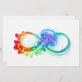 Infinity with Rainbow Jellyfish Briefpapier (Vorne/Hinten)