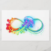 Infinity with Rainbow Jellyfish Briefpapier (Vorderseite)