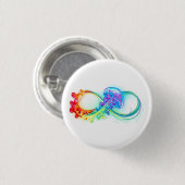 Infinity with Rainbow Jellyfish Button (Vorne & Hinten)