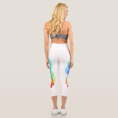 Infinity with Rainbow Jellyfish Capri Leggings (Rückseite)