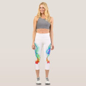 Infinity with Rainbow Jellyfish Capri Leggings (Vorderseite)