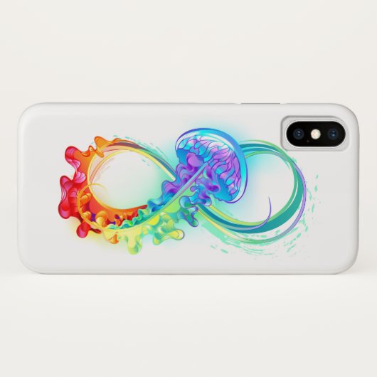 Infinity with Rainbow Jellyfish Case-Mate iPhone Hülle (Rückseite (Horizontal))
