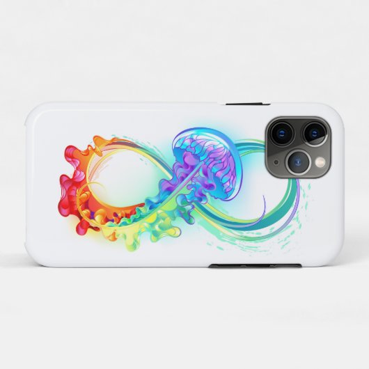 Infinity with Rainbow Jellyfish Case-Mate iPhone Hülle (Rückseite (Horizontal))