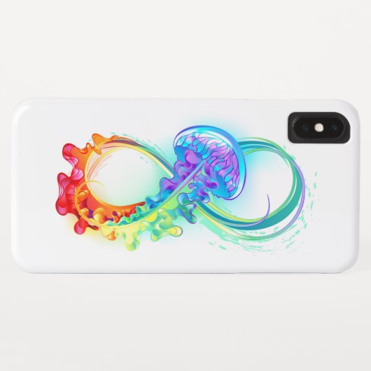Infinity with Rainbow Jellyfish Case-Mate iPhone Hülle (Rückseite (Horizontal))