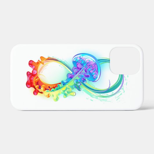 Infinity with Rainbow Jellyfish Case-Mate iPhone Hülle (Rückseite (Horizontal))