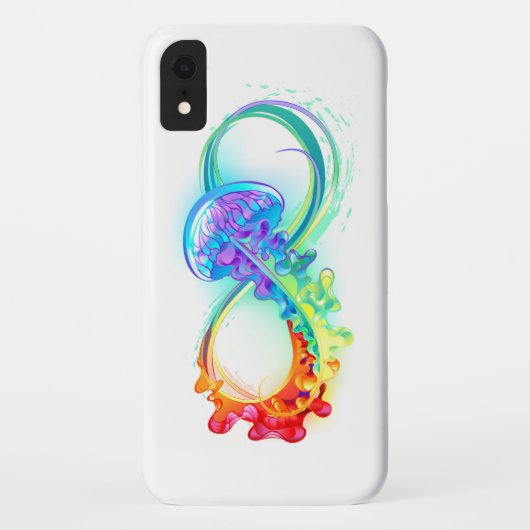 Infinity with Rainbow Jellyfish Case-Mate iPhone Hülle (Rückseite)