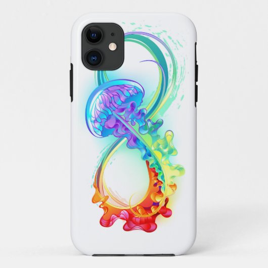 Infinity with Rainbow Jellyfish Case-Mate iPhone Hülle (Rückseite)