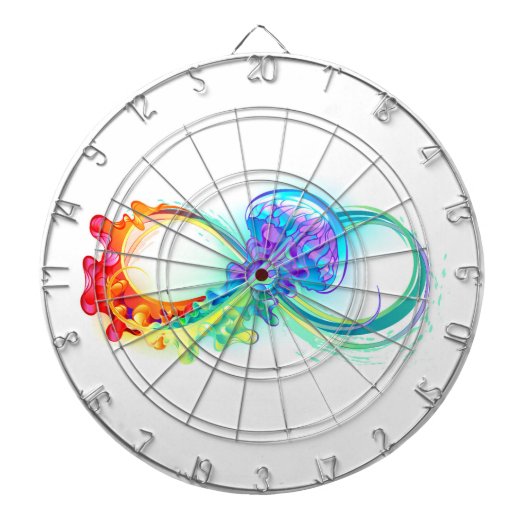 Infinity with Rainbow Jellyfish Dartscheibe (vorne)
