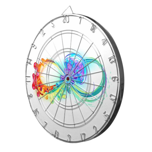 Infinity with Rainbow Jellyfish Dartscheibe (Vorderseite rechts)