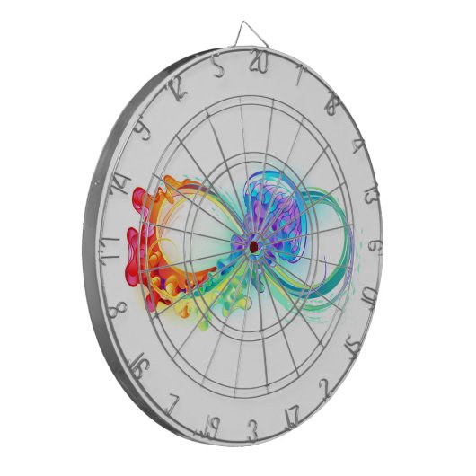 Infinity with Rainbow Jellyfish Dartscheibe (Vorderseite Links)