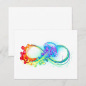 Infinity with Rainbow Jellyfish Einladung (Vorne/Hinten)