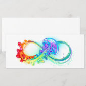 Infinity with Rainbow Jellyfish Einladung (Vorne/Hinten)