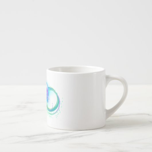 Infinity with Rainbow Jellyfish Espressotasse (Rechts)