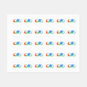 Infinity with Rainbow Jellyfish Etiketten (Blatt)