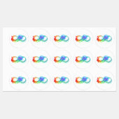 Infinity with Rainbow Jellyfish Etiketten (Blatt)
