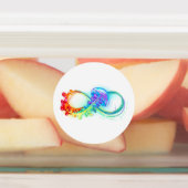 Infinity with Rainbow Jellyfish Etiketten (Befestigt)