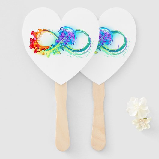 Infinity with Rainbow Jellyfish Fächer (Vorne und Hinten)