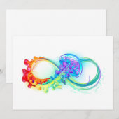 Infinity with Rainbow Jellyfish Feiertagskarte (Vorne/Hinten)