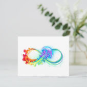 Infinity with Rainbow Jellyfish Feiertagskarte (Stehend Vorderseite)