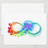 Infinity with Rainbow Jellyfish Feiertagskarte (Vorne/Hinten)
