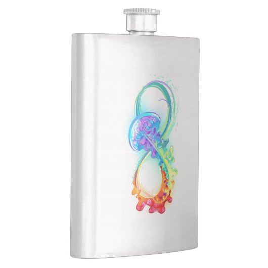 Infinity with Rainbow Jellyfish Flachmann (Rechts)