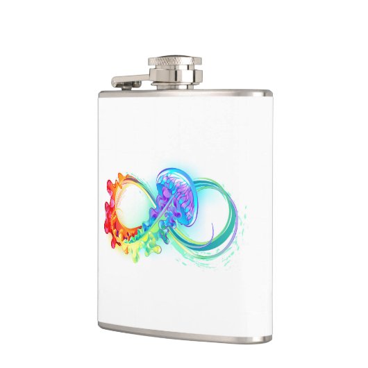 Infinity with Rainbow Jellyfish Flachmann (Links)