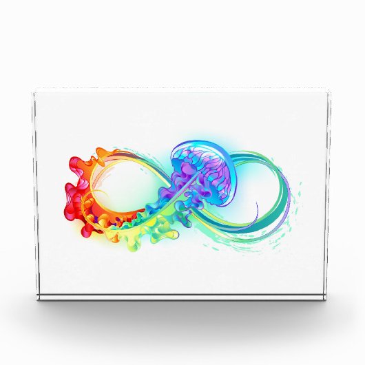 Infinity with Rainbow Jellyfish Fotoblock (Vorderseite)