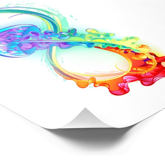 Infinity with Rainbow Jellyfish Fotodruck (Ecke)