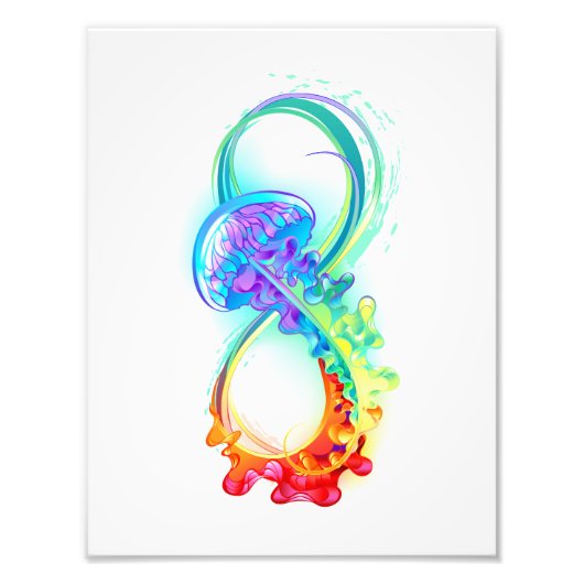 Infinity with Rainbow Jellyfish Fotodruck (Vorne)