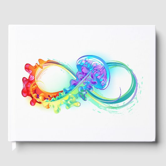Infinity with Rainbow Jellyfish Gästebuch (Vorderseite)