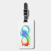 Infinity with Rainbow Jellyfish Gepäckanhänger (Vorderseite vertikal)