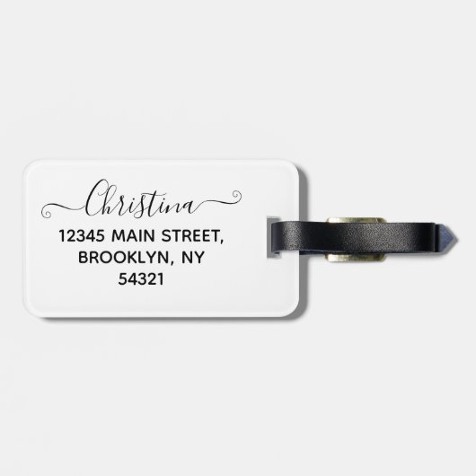 Infinity with Rainbow Jellyfish Gepäckanhänger (Rückseite horizontal)