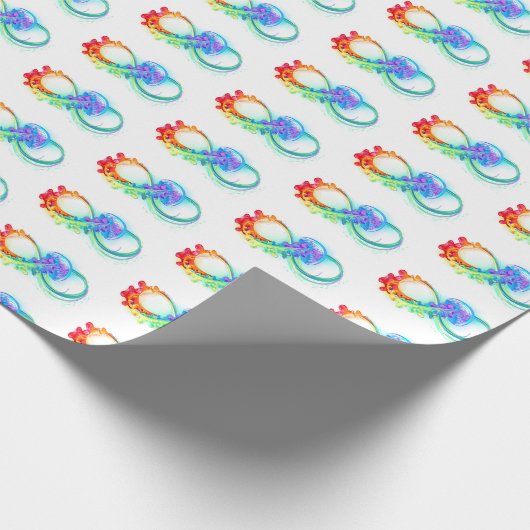 Infinity with Rainbow Jellyfish Geschenkpapier (Ecke)