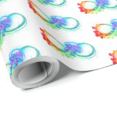Infinity with Rainbow Jellyfish Geschenkpapier (Rolleneckpunkt)