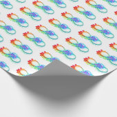 Infinity with Rainbow Jellyfish Geschenkpapier (Ecke)