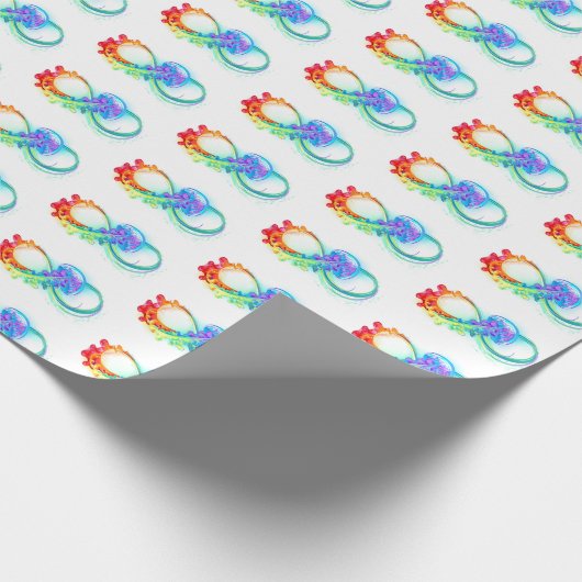 Infinity with Rainbow Jellyfish Geschenkpapier (Ecke)