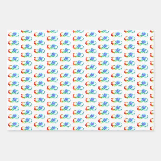 Infinity with Rainbow Jellyfish Geschenkpapier Set (Vorderseite 3)
