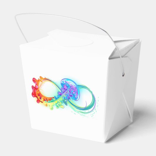 Infinity with Rainbow Jellyfish Geschenkschachtel (Rückseite)