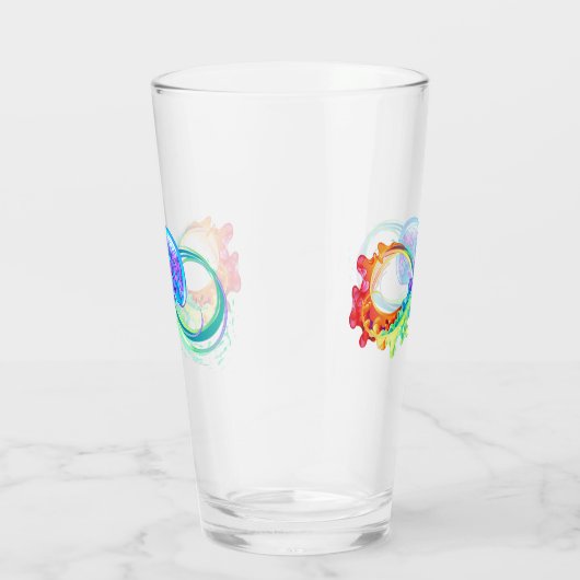 Infinity with Rainbow Jellyfish Glas (Rechts)
