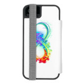 Infinity with Rainbow Jellyfish Incipio iPhone Geldbeutel-Hülle (Folio Rückseite)