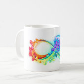 Infinity with Rainbow Jellyfish Kaffeetasse (Vorderseite Links)