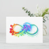 Infinity with Rainbow Jellyfish Karte (Stehend Vorderseite)