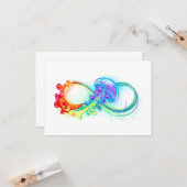 Infinity with Rainbow Jellyfish Karte (Vorderseite/Rückseite Beispiel)